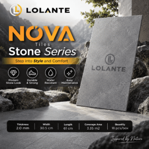 Nova Lantai Vinyl 2 mm – Motif BATU ALAM